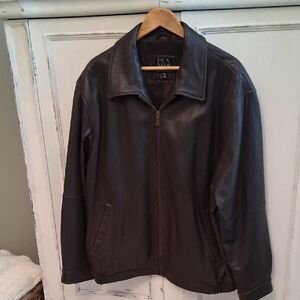 Jos. A. Bank Rich Brown Leather Jacket